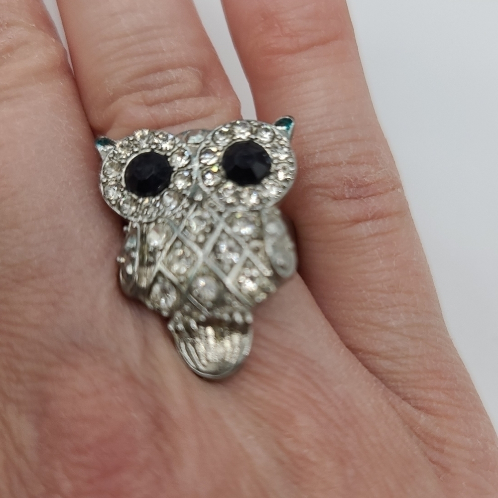 Adjustable Costume Owl Ring